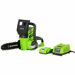 Lawn & Outdoor Power GreenWorks 20362 24-Volt 10-Inch 2.0Ah Tool-Less Cordless Chainsaw Kit
