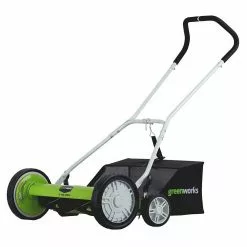 GreenWorks 25072 20-Inch 2-in-1 Push Reel Lawn Mower W/ Grass Catcher