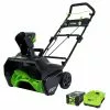 GreenWorks 2600402 80-Volt 20-Inch 2Ah Lithium-Ion Cordless Snow Thrower Kit Lawn & Outdoor Power