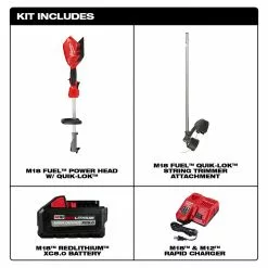 Milwaukee 2825-21ST M18 FUEL 18V 16-Inch QUIK-LOK String Trimmer Kit Lawn & Outdoor Power