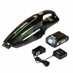 GreenWorks 4700002 24-Volt Durable Portable Cordless Bagless Hand Vacuum Kit Lawn & Outdoor Power