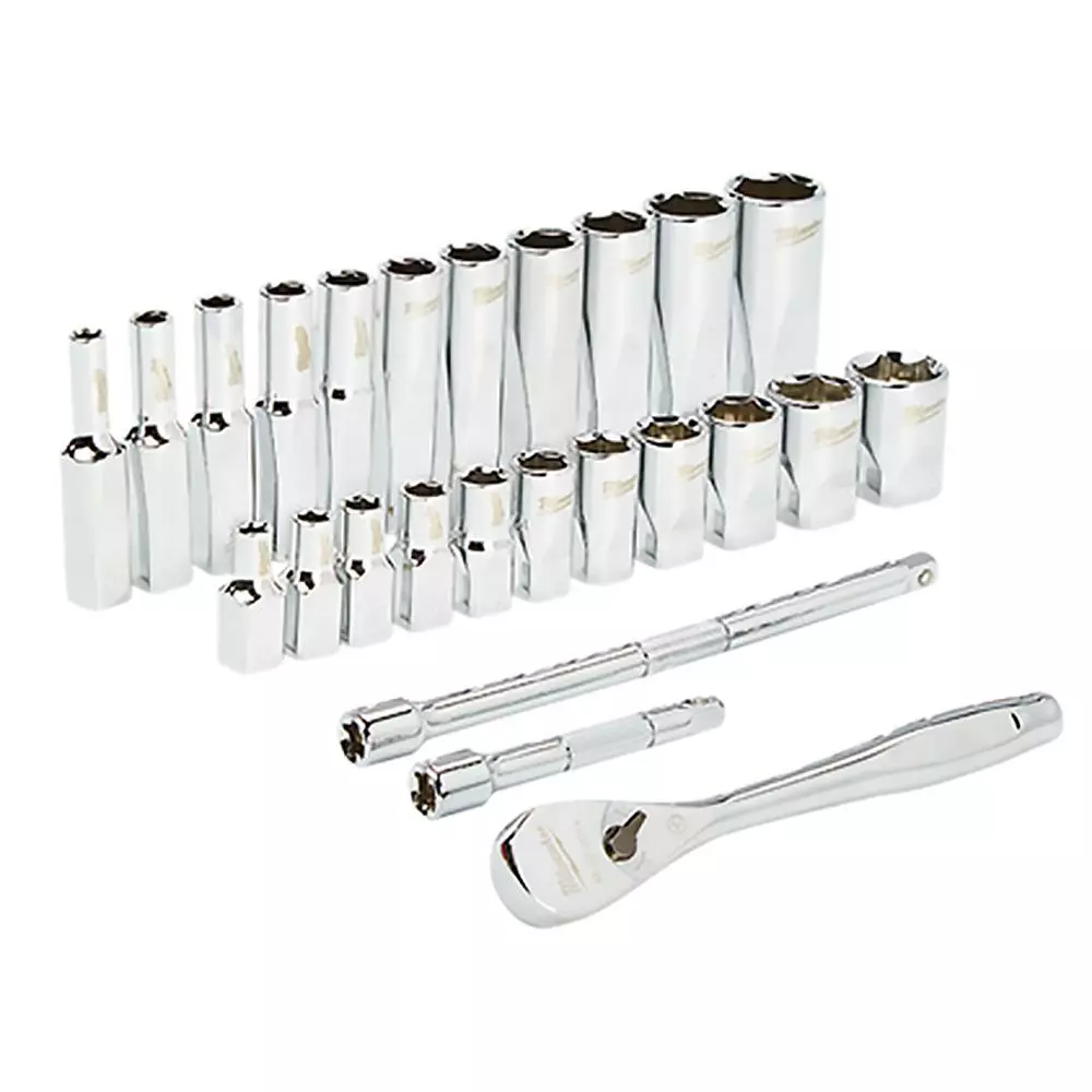 Milwaukee 48-22-9404 1/4-Inch Drive Durable SAE Ratchet And Socket Set - 26pc 3 Milwaukee 48-22-9404 1/4-Inch Drive Durable SAE Ratchet And Socket Set - 26pc