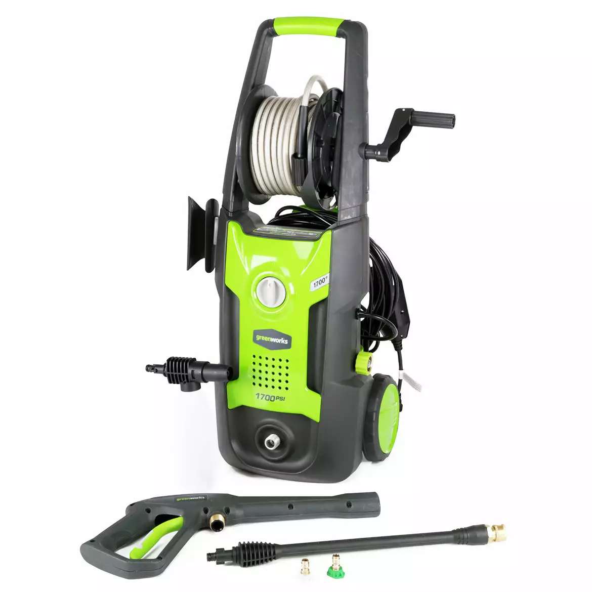 GreenWorks GPW1702 1,700-Psi Vertical Pressure Washer W/ Hose Reel - 5100402 3 GreenWorks GPW1702 1,700-Psi Vertical Pressure Washer W/ Hose Reel - 5100402