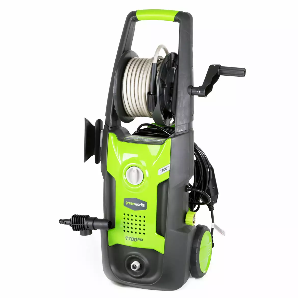 GreenWorks GPW1702 1,700-Psi Vertical Pressure Washer W/ Hose Reel - 5100402 4 GreenWorks GPW1702 1,700-Psi Vertical Pressure Washer W/ Hose Reel - 5100402