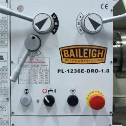 Baileigh 1016617 PL-1236E-DRO-1.0 220V 1PH Variable Speed Metal Lathe