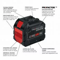 Tools & Equipment Bosch GBA18V120 18V CORE18V 12.0 Ah PROFACTOR Lithium-Ion Exclusive Battery
