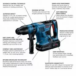 Bosch GBH18V-36CK24 18V PROFACTOR 1-9/16" SDS-Max Rotary Hammer W/ 8.0Ah Battery