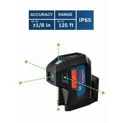 Bosch GPL100-50G 125' 5 Point Cordless Green Beam Self Leveling Alignment Laser Tools & Equipment 16 Bosch GPL100-50G 125' 5 Point Cordless Green Beam Self Leveling Alignment Laser Tools & Equipment