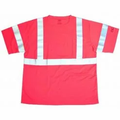 Custom Leather Craft Custom Leathercraft SS11L Hi-Viz ANSI Class 2 Short Sleeve T-Shirt Orange Large