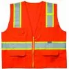 Safety & Work Gear Custom Leather Craft SV23XL Surveyor's Orange Vest Class 2 - XLarge