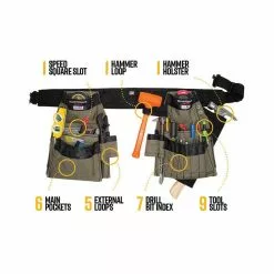 DIAMONDBACK DB5-14-BK-M Black Artisan Tool Belt Medium