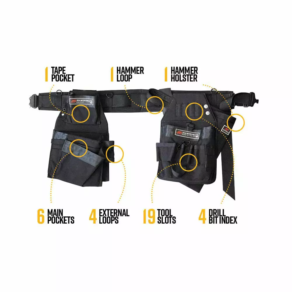 DIAMONDBACK DB5-17-GR-M Ranger Green The Spark Tool Belt Medium Tools & Equipment 4 DIAMONDBACK DB5-17-GR-M Ranger Green The Spark Tool Belt Medium Tools & Equipment