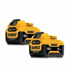 DeWALT DCB126-2 12V MAX 5.0Ah Lithium-Ion Lightweight Compact Batteries - 2 Pk