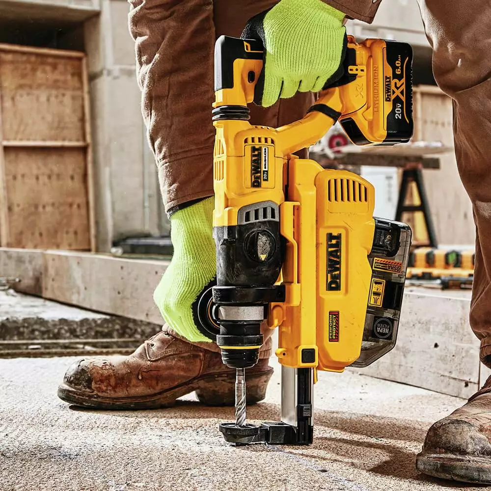 DeWALT DCH263R2 20V 1-1/8 Inch SDS-Plus D-Handle Rotary Hammer Kit Tools & Equipment 7 DeWALT DCH263R2 20V 1-1/8 Inch SDS-Plus D-Handle Rotary Hammer Kit Tools & Equipment