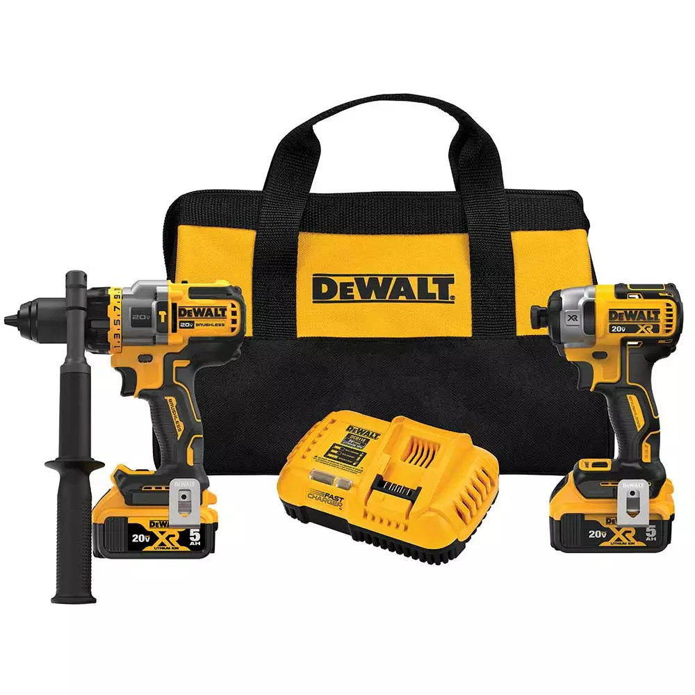 DeWALT DCK2100P2 20V MAX Brushless Cordless Hammer Drill/Driver 2 Tool Combo Kit 3 DeWALT DCK2100P2 20V MAX Brushless Cordless Hammer Drill/Driver 2 Tool Combo Kit