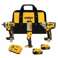 DeWALT DCK302P2 20V MAX XR Brushless Cordless Automotive 3 Tool Combo Kit