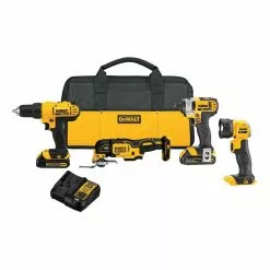 DeWALT DCK444C2 20V MAX Cordless Lithium-Ion 4 Tool Combo Kit W/ Tool Bag