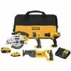 DeWALT DCK445D1M1 20V MAX Lithium-Ion Cordless 4-Tool Combo Kit Tools & Equipment