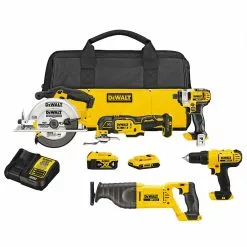 DeWALT DCK551D1M1 20V MAX Lithium-Ion Cordless 5-Tool Combo Kit Tools & Equipment