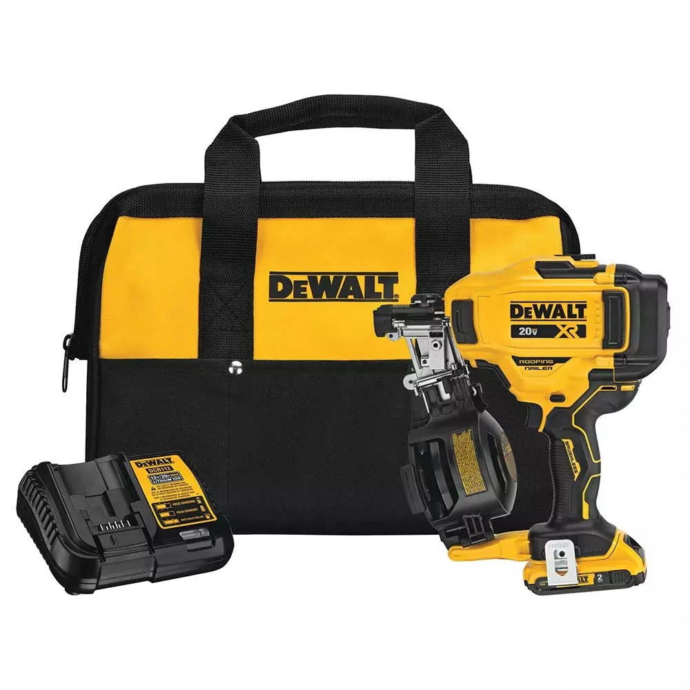 DeWALT DCN45RND1 20V 15 Degrees Lithium-Ion Cordless Coil Roofing Nailer Kit 3 DeWALT DCN45RND1 20V 15 Degrees Lithium-Ion Cordless Coil Roofing Nailer Kit