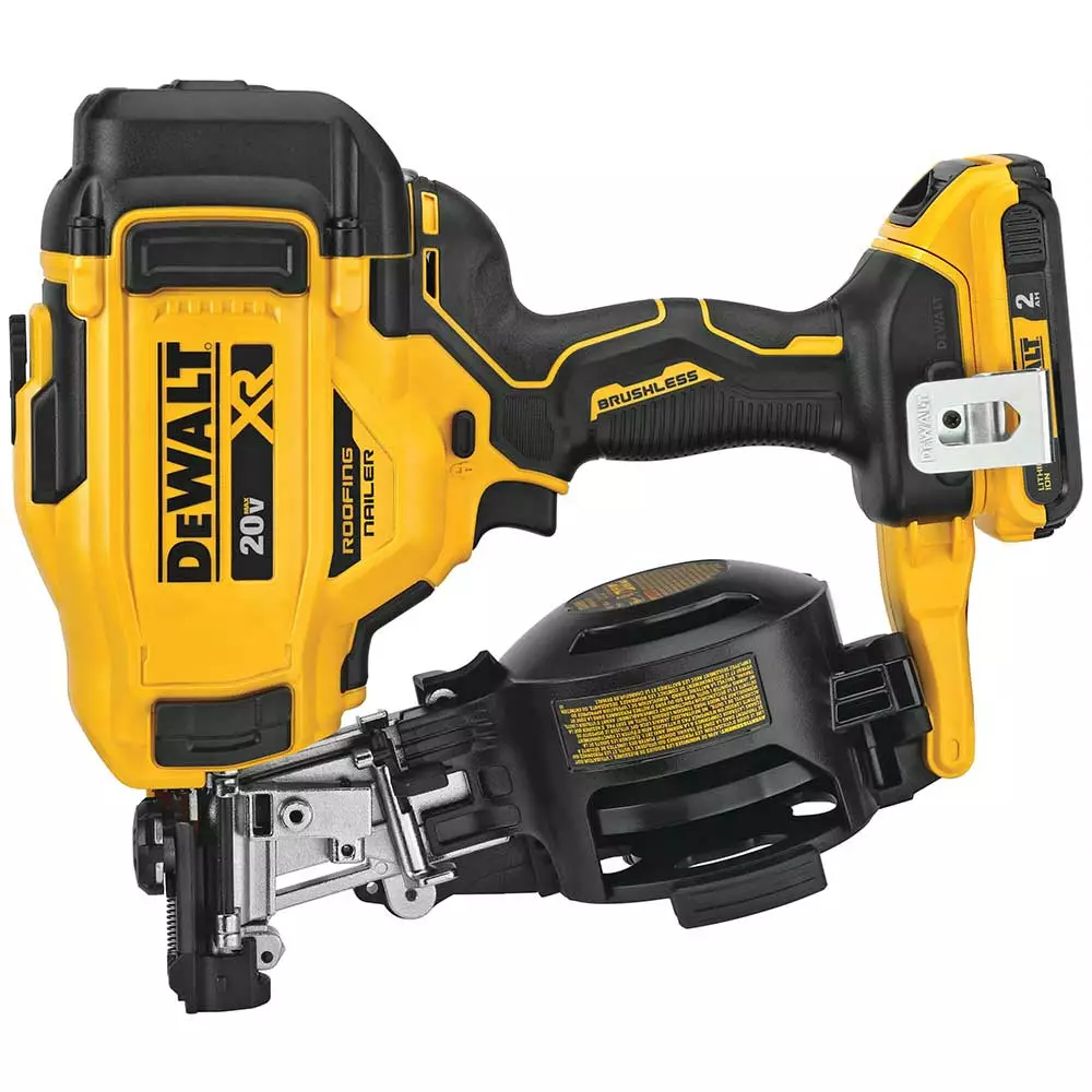DeWALT DCN45RND1 20V 15 Degrees Lithium-Ion Cordless Coil Roofing Nailer Kit 4 DeWALT DCN45RND1 20V 15 Degrees Lithium-Ion Cordless Coil Roofing Nailer Kit