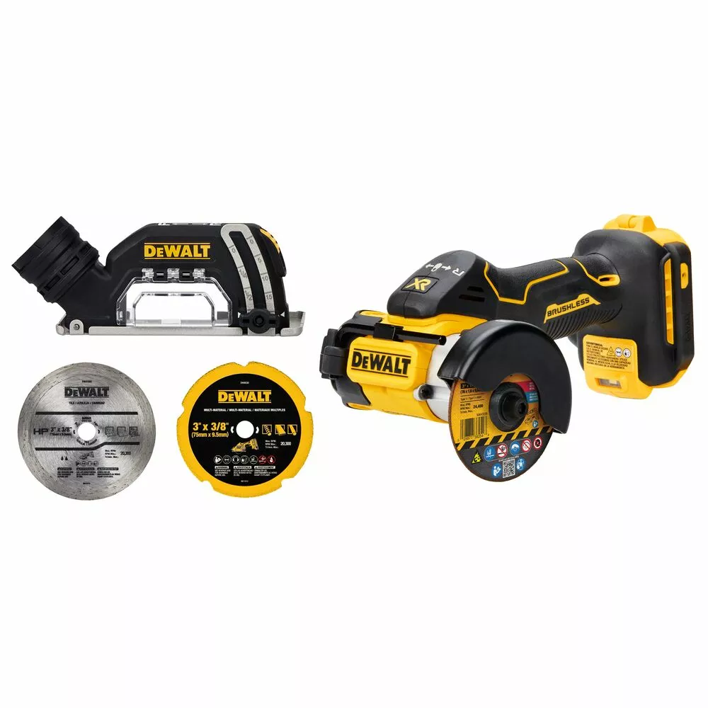 DeWALT DCS438B 20V MAX XR 3" Brushless Cordless Compact Cut Off Tool - Bare Tool Tools & Equipment 3 DeWALT DCS438B 20V MAX XR 3" Brushless Cordless Compact Cut Off Tool - Bare Tool Tools & Equipment