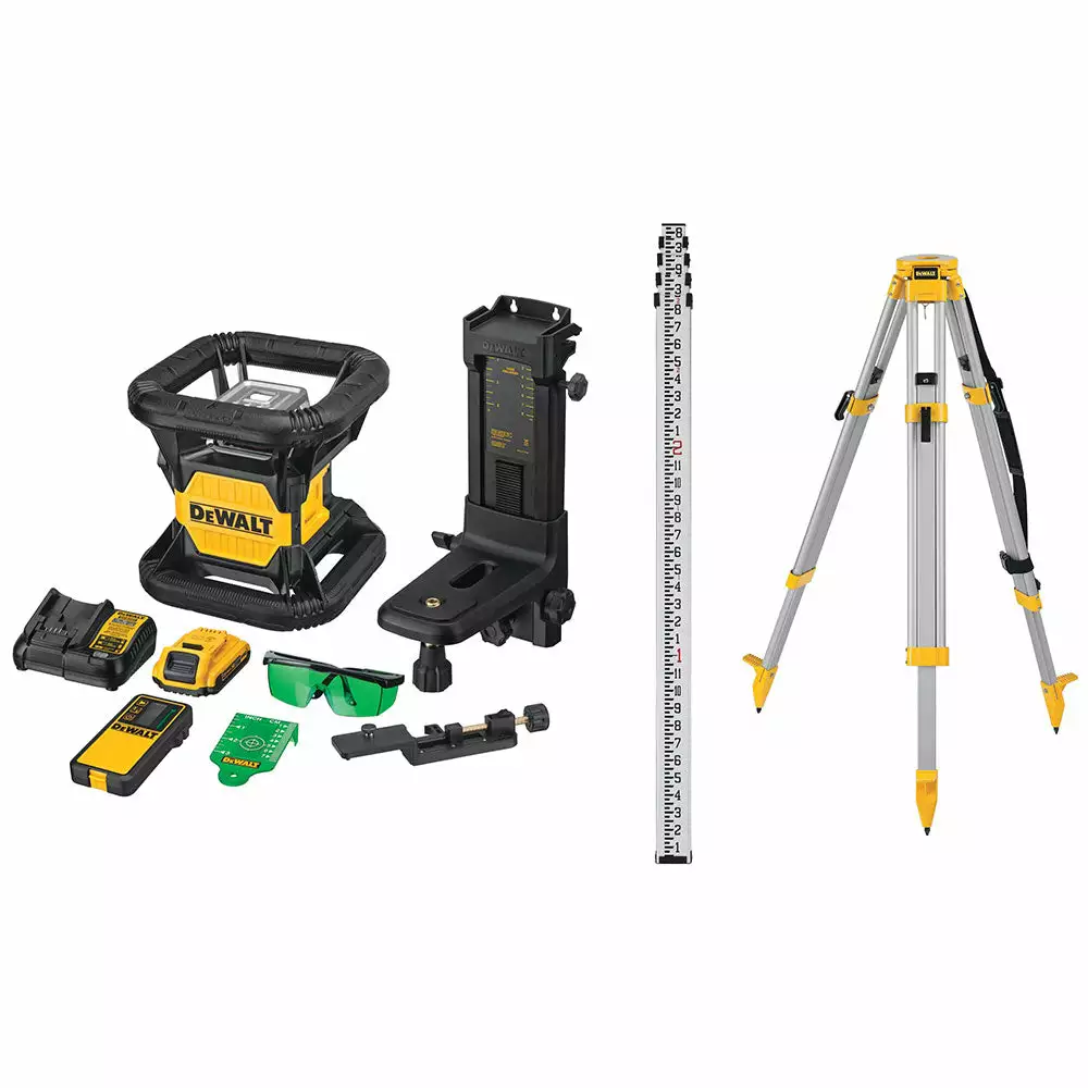 DeWALT DW079LGK 20V MAX Self Leveling IP67 Class 3 Green Rotary Laser Kit 3 DeWALT DW079LGK 20V MAX Self Leveling IP67 Class 3 Green Rotary Laser Kit