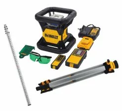 Measuring Tools DeWALT DW079LGTR 20-Volt MAX Green Tough Rotary Laser W/ Tripod And Rod