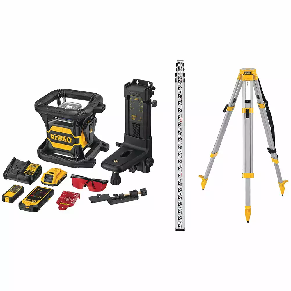 DeWALT DW080LRSK 20V MAX Self Leveling IP67 Tool Connect Red Rotary Laser Kit Tools & Equipment 3 DeWALT DW080LRSK 20V MAX Self Leveling IP67 Tool Connect Red Rotary Laser Kit Tools & Equipment