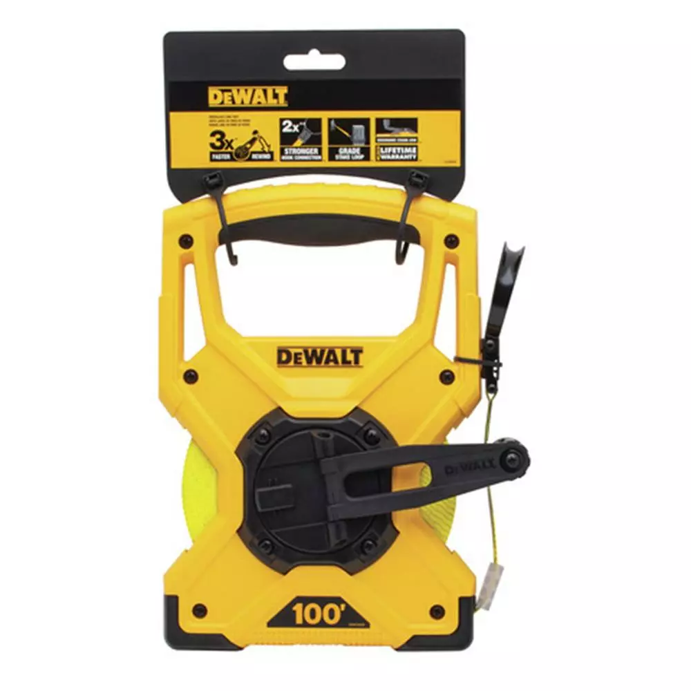 Tools & Equipment DeWALT DWHT34039 1/2 Inch X 100 Foot Double Sided Fiberglass Long Tape Measure 5 Tools & Equipment DeWALT DWHT34039 1/2 Inch X 100 Foot Double Sided Fiberglass Long Tape Measure