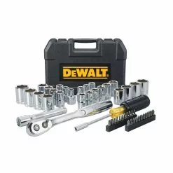 DeWALT DWMT45049 1/2’’ Mechanics Nano Bit Tool Set, Polished Chrome (49 PC) Hand Tools