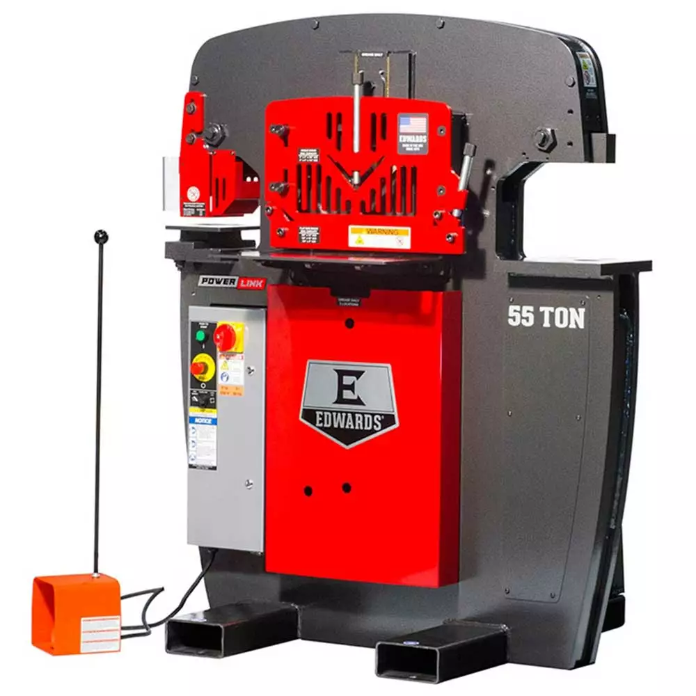 Tools & Equipment Edwards IW55-1P230 230V 55 Ton 1 Phase Heavy Duty High Capacity Ironworker 4 Tools & Equipment Edwards IW55-1P230 230V 55 Ton 1 Phase Heavy Duty High Capacity Ironworker