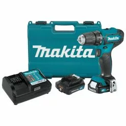 Tools & Equipment Makita FD09R1 12 Volt 3/8 Inch 2.0Ah CXT Lithium-Ion Cordless Driver-Drill Kit