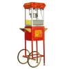 FunTime FT454CR 4oz Red Popcorn Popper Machine Maker Cart Vintage Style Home Goods