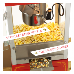 FunTime FT454CR 4oz Red Popcorn Popper Machine Maker Cart Vintage Style Home Goods 27 FunTime FT454CR 4oz Red Popcorn Popper Machine Maker Cart Vintage Style Home Goods