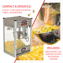 Home Goods FunTime FT824PP Palace Popper 8 Oz Bar Style Popcorn Popper Machine