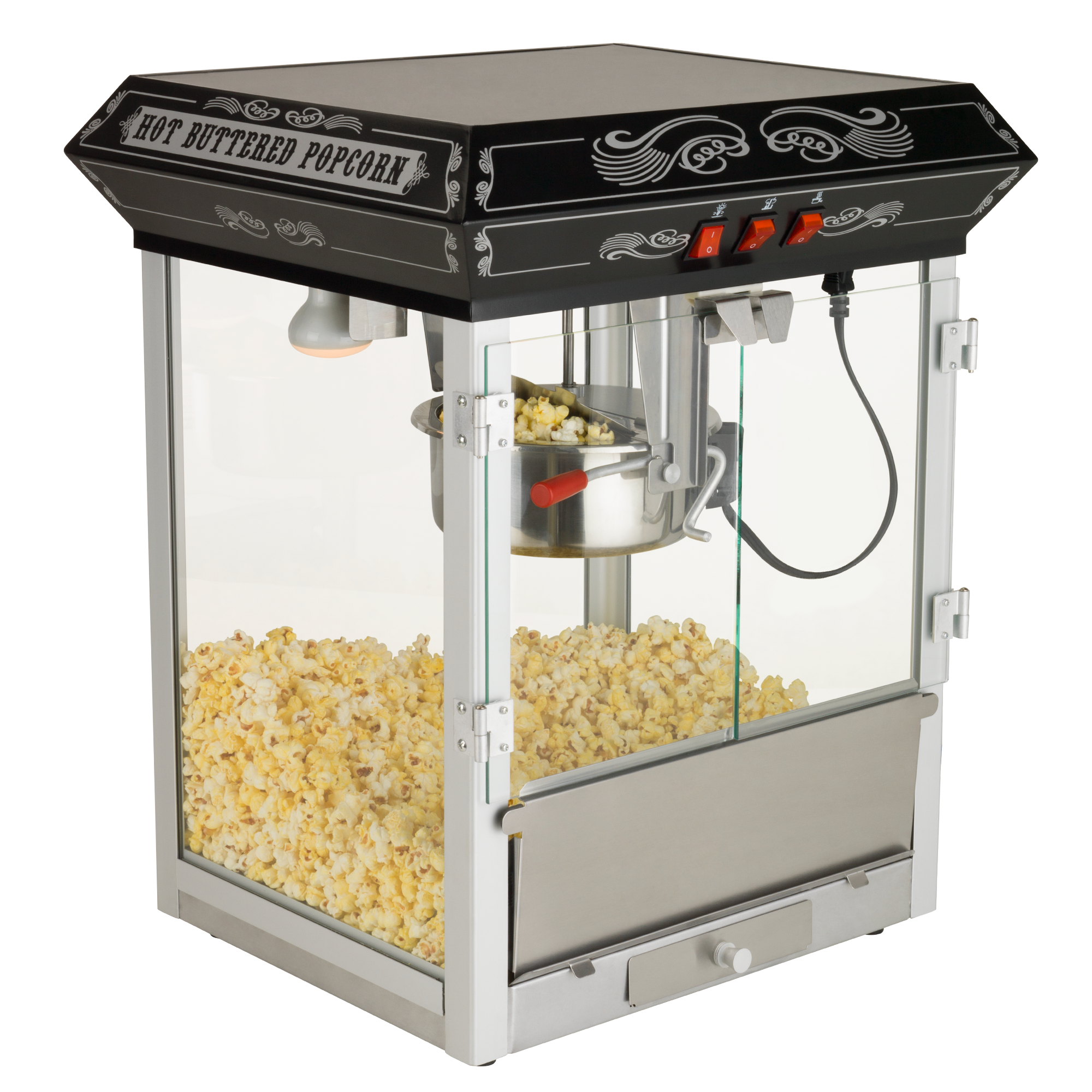 FunTime FT825CB 8oz Black Bar Table Top Popcorn Popper Maker Machine 3 FunTime FT825CB 8oz Black Bar Table Top Popcorn Popper Maker Machine