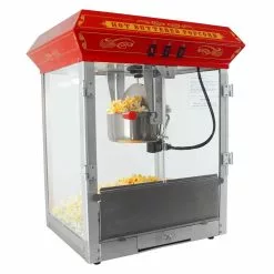 FunTime FT825CR 8oz Red Bar Table Top Popcorn Popper Maker Machine