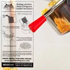 FunTime FT825CR 8oz Red Bar Table Top Popcorn Popper Maker Machine