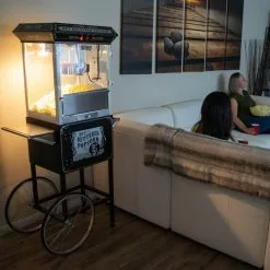 FunTime FT862CB 8oz Black Popcorn Popper Machine Maker Cart Vintage Style 43 FunTime FT862CB 8oz Black Popcorn Popper Machine Maker Cart Vintage Style