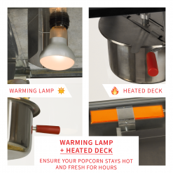 FunTime FT860CB 8oz Premium Black Popcorn Popper Machine Maker Cart Vintage Home Goods