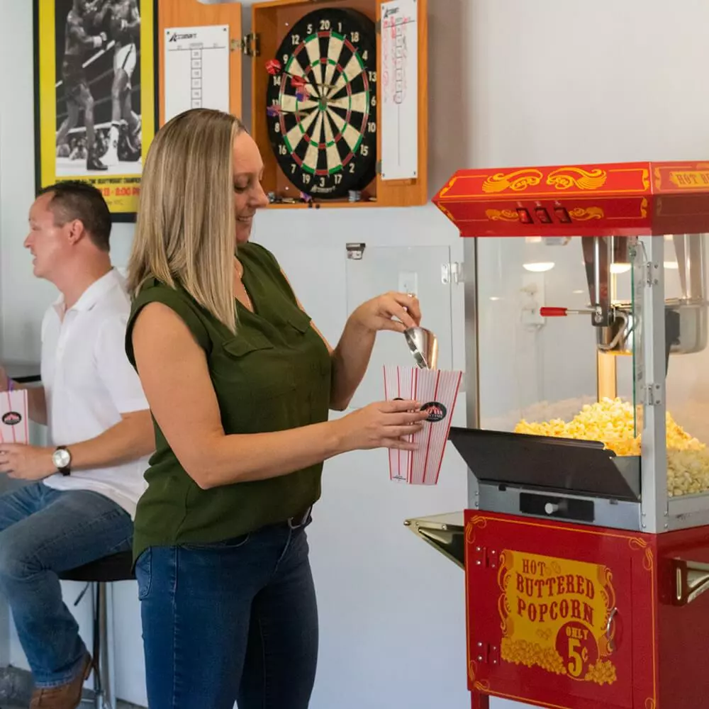 FunTime FT454CR 4oz Red Popcorn Popper Machine Maker Cart Vintage Style Home Goods 16 FunTime FT454CR 4oz Red Popcorn Popper Machine Maker Cart Vintage Style Home Goods