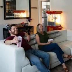 FunTime FT860CRS 8oz Premium Red Silver Popcorn Popper Machine Maker Cart Home Goods