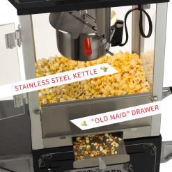 FunTime FT862CB 8oz Black Popcorn Popper Machine Maker Cart Vintage Style 28 FunTime FT862CB 8oz Black Popcorn Popper Machine Maker Cart Vintage Style