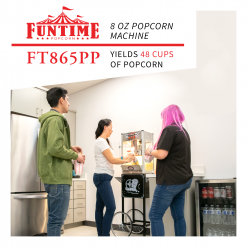 FunTime FT865PP Palace Popper 8 Oz Bar Style Popcorn Popper Machine