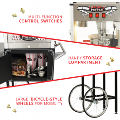 FunTime FT865PP Palace Popper 8 Oz Bar Style Popcorn Popper Machine