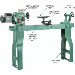 Grizzly G0462 110V 16 Inch X 46 Inch Wood Lathe With DRO