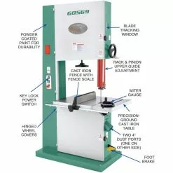 Grizzly G0569 220V/440V 24 Inch 7-1/2 HP 3-Phase Industrial Bandsaw