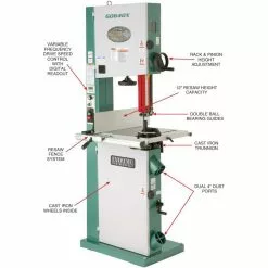 Grizzly G0640X 220V 17 Inch 2 HP Metal/Wood Bandsaw Inverter Motor Tools & Equipment