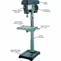 Tools & Equipment Grizzly G7948 120V/240V 20 Inch 12 Speed Floor Drill Press 13 Tools & Equipment Grizzly G7948 120V/240V 20 Inch 12 Speed Floor Drill Press